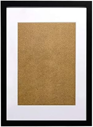 SILD A2 Poster Frame - Solid Wood Frames Black Picture Frame A2 with Mount for A3 Frame