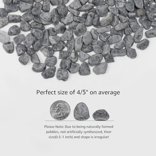 LOOIOOJ LOIOOJ Black Natural Gravel, 0.5-1 Inch Decorative Stones for Plants, Garden, and Landscaping – 20LB, Ideal for Walkways, Vases, Crafting, Home Decor, and Outdoor Landscaping by LOOIOOJ - Image 2