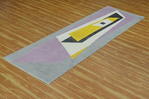 Tapis en coton lavable zone de trafic intense jaune et noir - 5