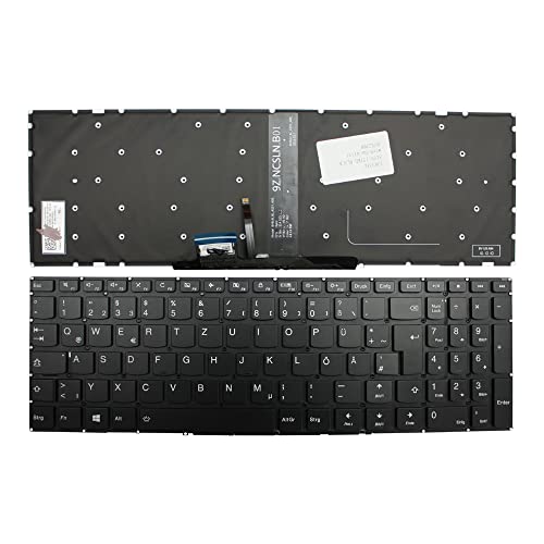 Clavier Allemande Rétro-éclairé Noir idéal pour travailler confortablement dans le noir