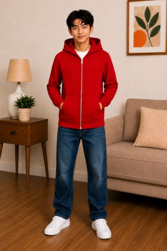 Image of ADBUCKS Rich Cotton Full Sleeves Zipper Jacket with Hoodies for Boys