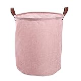 Banque de blanchisserie Grande capacité Paniers de rangement pliable Grande Blanchisserie Hauteur Sale Vêtements Boîte de rangement Accueil Organisateur (Color : Pink)