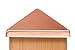 4x4 Post Point Cap - Solid Copper - Designed to fit Over a 3-1/2