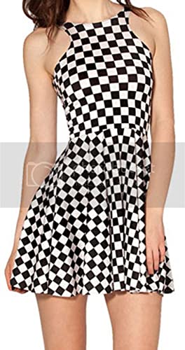 Image of Sister Amy Printed Elastic Sleeveless Shaping Breathable Camisole Skater Dress