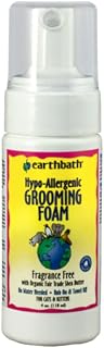 earthbath, All Natural Hypo-Allergenic Cat Grooming Foam - Fragrance Free Cat Shampoo for Allergies and Itching, Cruelty Free, No Water Needed, Rub On & Towel Off, Made in USA, Cat Supplies - 4 Oz