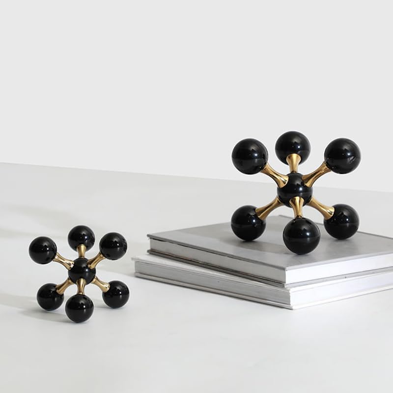 BAHUJIDA Luxurious Black Crystal and Alloy Molecular Ball Living Room Desktop Decoration Crystal Molecules, for Birthday Friends Gatherings, Home or Office Counter Decoration Accessories image 3
