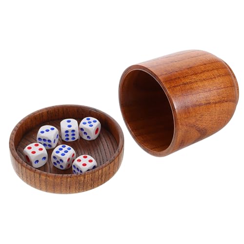 Copa agitadora de dados de madera para noches de juegos en el bar y KTV