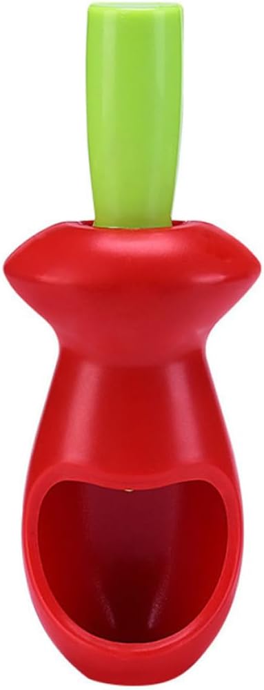 Cherry Pitter Fruit Core Remover, Kitchen Cherry Corer Tool with Quick Release, Red Fruit Pit Remover for Home Cooking and Daily Use