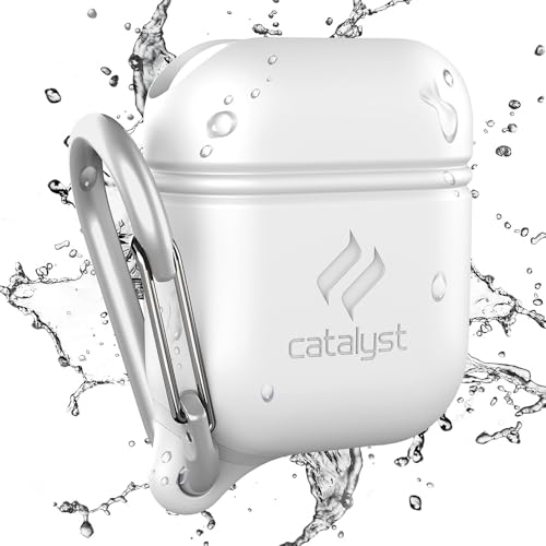 Catalyst Wodoodporne i odporne na upadki etui AirPods (1. i 2. generacji) białe – wodoszczelne, z karabińczykiem, odporne na uderzenia, upadki, upadki