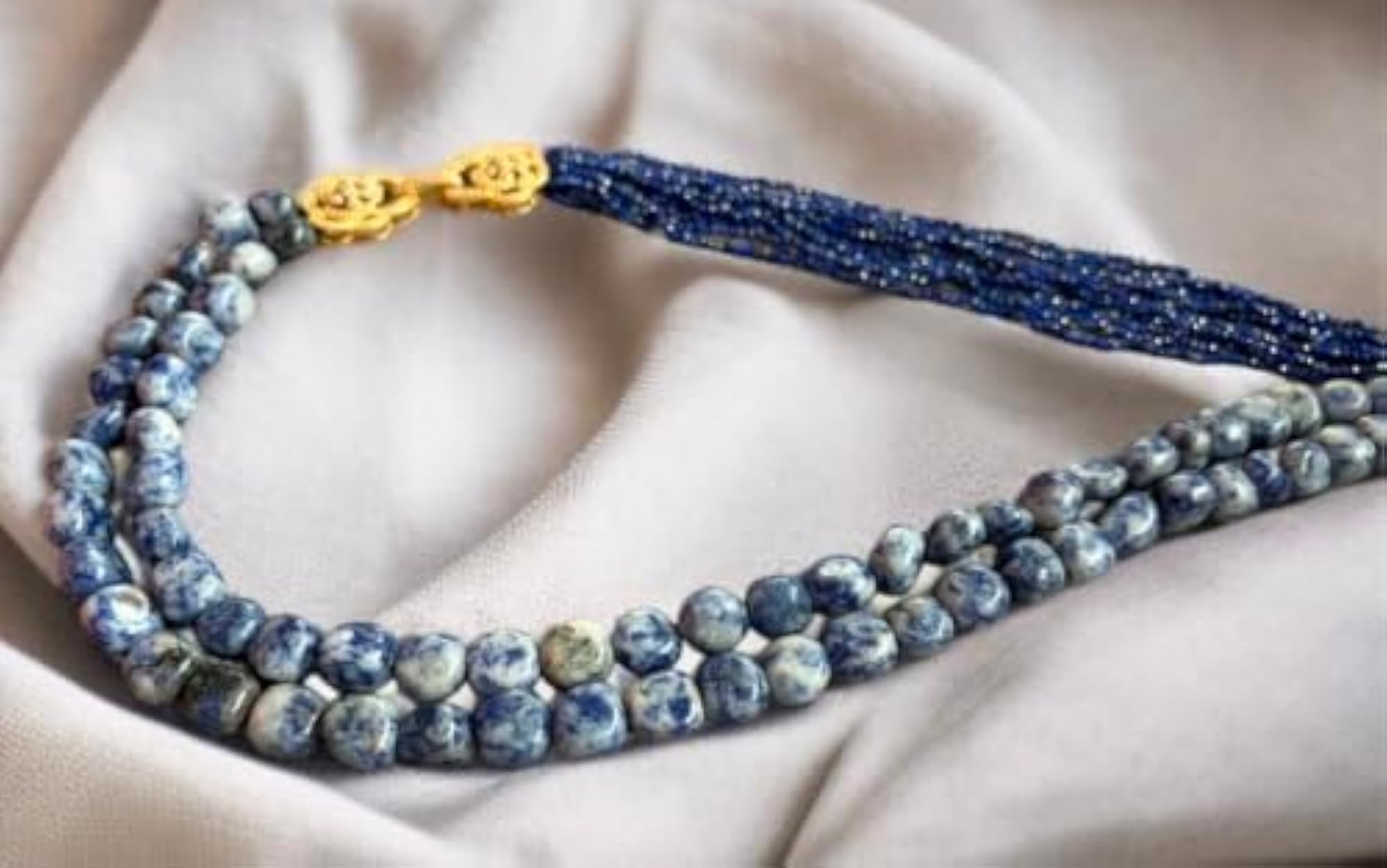 Women's Lapis Lazuli Double Strand Necklace