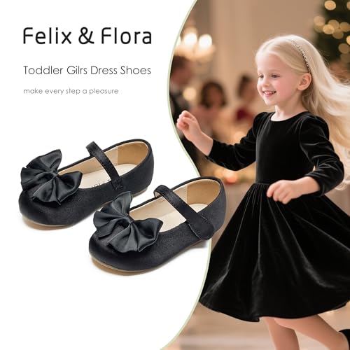 Image of Felix & Flora Toddler Flower Girl Dress Shoes Girl Ballet Flats Party School Shoes Wedding