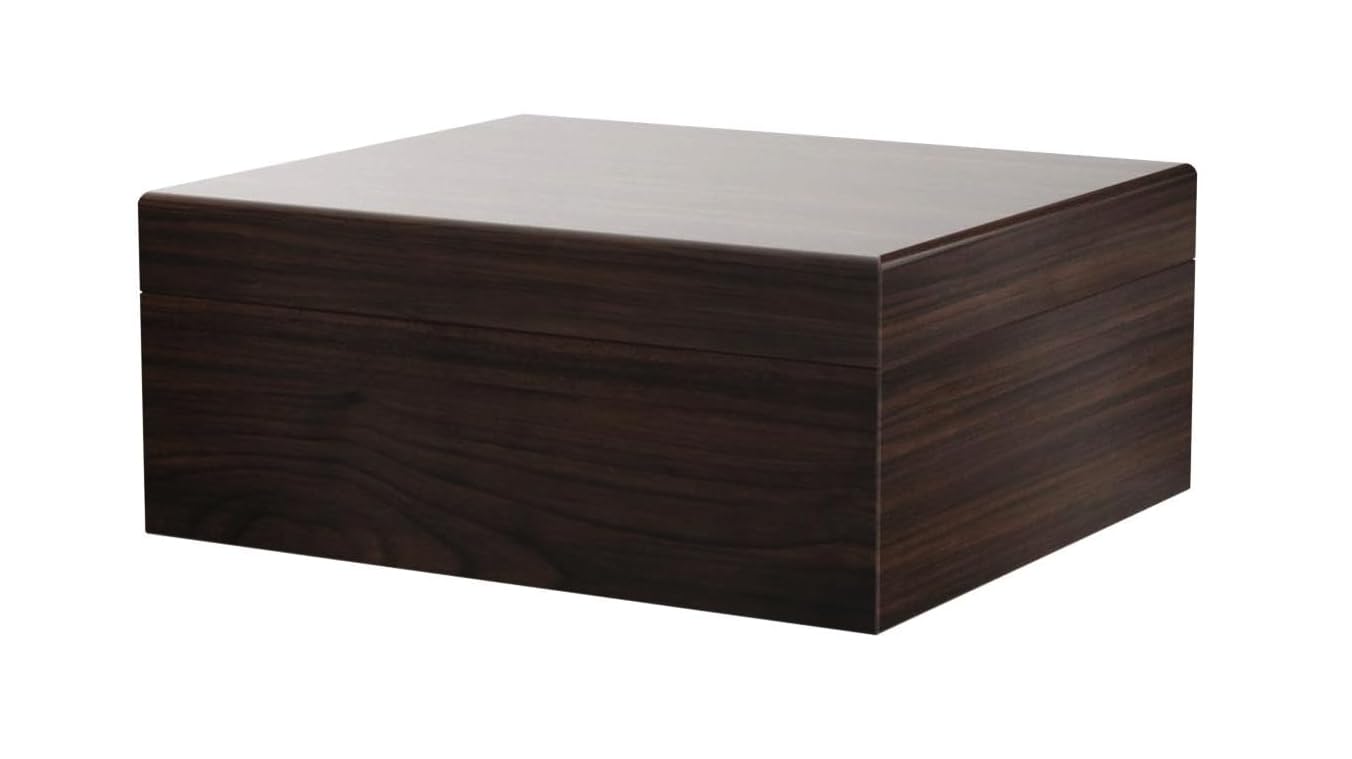 GERMANUS Sigari Humidor con igrometro e umidificatore Manuale Marrone