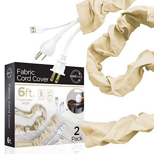 Gaine et housse de protection en tissu pour gestion des câbles de bureau et lampes