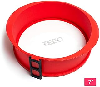 Silicone Springform Non-Stick Baking Pan, Removable Ring & Tempered Glass Bottom, Leak-Proof, 100%