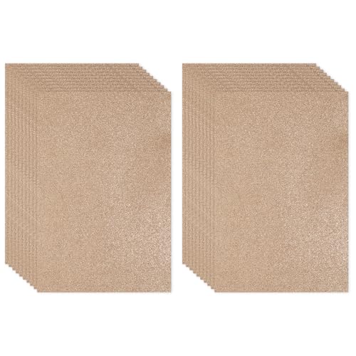 Feuille de Mousse Pailletée EVA Brillante Marron Adhésive 16x12" 2mm DIY Loisirs Créatifs