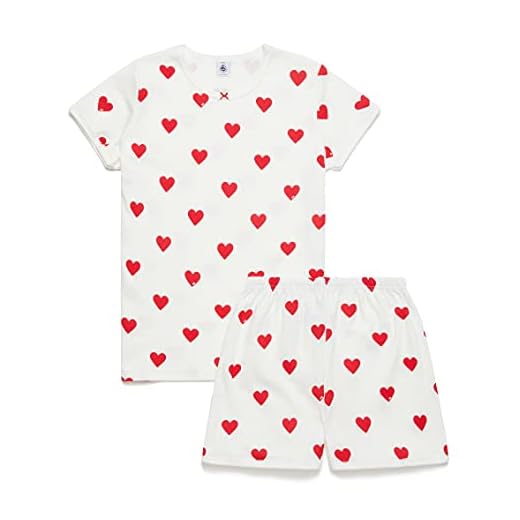 Petit Bateau Pyjacourt Fille Rouge 12 ans