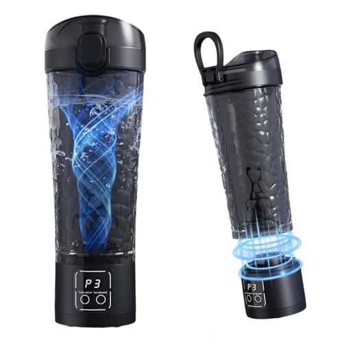 YANGUN Electric Protein Shaker Bottle, Protein Shake Bottle, Electric Protein Shake Mixer, USB C Rechargeable Shaker Bottle for Protein, Made with Tritan, BPA Free, 700ML(Black)
