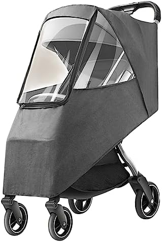 Fabater Universal Stroller Rain Cover:, Windproof, & Coldproof Toddler Travel Weather for Pushchair, Jogging Strollers (Gray) — view 8