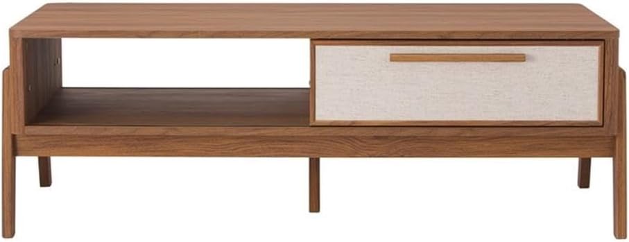 New Pacific Direct Heaton 47" Wood Coffee Table in Brown/Walnut