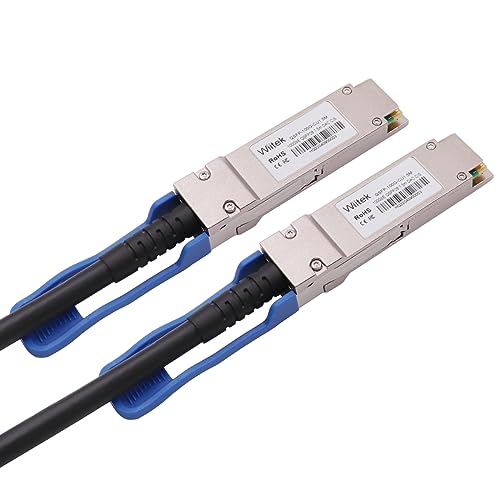 Image of 100GbE QSFP28 DAC Twinax Cable, 1.5 Meter 100GBASE-CR Passive Copper Cable, Compatible for Mellanox MCP1600-C0015, with Blue Pull Tab