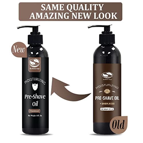 8 Fl. Oz, Sandalwood Pre Shave Oil For Men, Premium Pre Shave Oil, Excellent Shaving Oil For Men, Works With Straight Or Safety Razor - Also Works As Beard Conditioning Oil #TOP3