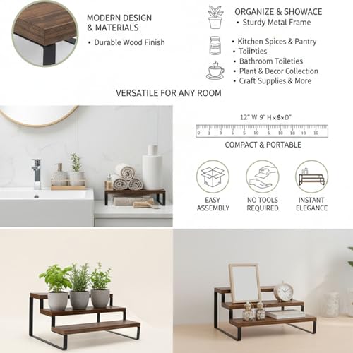 Étagère de rangement de parfum compacte pour organiser un comptoir de vanité encombré