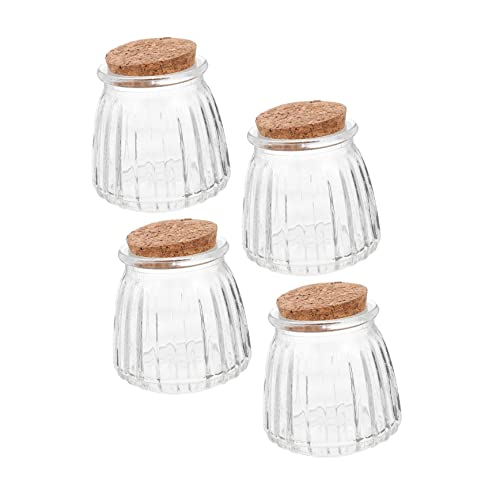 MAGICLULU 4 Pezzi Di Bottiglie Di Con Tappo Di Sughero Barattoli Da Farmacia Piccole Bottigliette Trasparenti Per Compleanno Bottigliette Di Con Tappo Mini Bottigliette