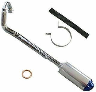TDR 28mm Exhaust Pipe Blue Muffler Alloy Aluminum Chrome Head Pipe XR50 CRF50 110cc 125cc Dirt Pit Bike ATV Quad Complete ...