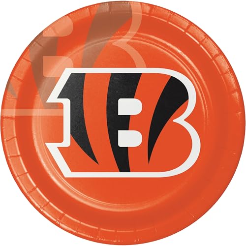 Trendware Cincinnati Bengals Paper Plates, 48 ct, Officially Licensed