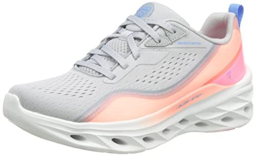 Skechers Scorrevole Passo Swift, Scarpe da ginnastica Donna, Grigio Chiaro Coral Mesh...