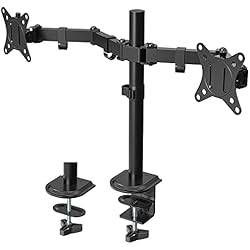 Brazo Para Dos Pantallas PUTORSEN Soporte de Doble Brazo de Escritorio Ajustable, para Pantalla de Monitor de TV, LCD y computadora de17-32, con Capacidad de Carga de 9Kg para Cada Monitor