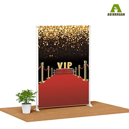 Aoihrraan 5x7ft VIP Red Carpet Backdrop Golden Shiny Spots Celebrity Walk T-Stage Photography Background Award Ceremony Concert Carnival Prom Party Banner Graduation Portrait Photo Studio Props - Image 3