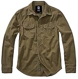 Brandit Damen Ladies Vintageshirt,Longsleeve Klassisches Hemd, Oliv, L