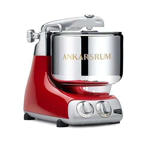 Ankarsrum Assistent Original 6230 Küchenmaschine Rot, 1500 Watt, mit 7 Liter Edelstahlschüssel & Knethaken, handgefertigt in Schweden, 7 Jahre Garantie