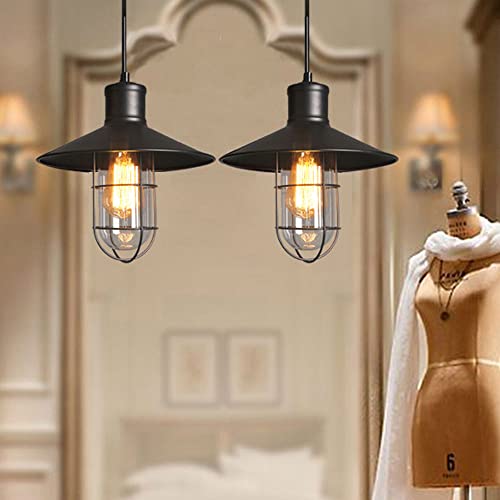 Dzqwll Industrial Vintage Pendant Light Bird Cage Shape Hanging Lamp Fixtures Lighting Iron Drop Ceiling Light For Kitchen Island Vintage Loft 1 Light Chandelier Adjustable Height #TOP1