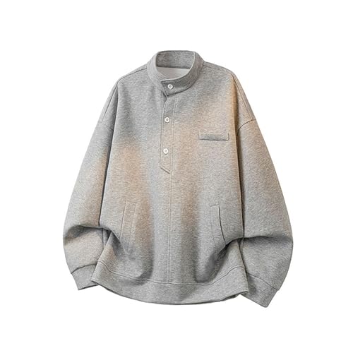Sweat Homme Zippé en Cachemire Mélangé et Col Droit Tactique