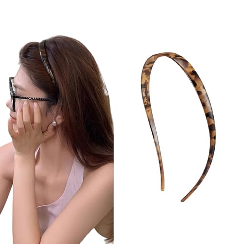 Qiubaoll 軽量U字型メガネカチューシャ おしゃれヘアバンド 痛くないヘアアクセサリー 髪留め シンプル レディース (べっ甲, カウント)