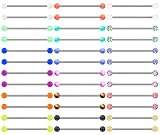EVELICAL 36PCS 14G Stainless Steel Industrial Barbell Earrings for Women Men Acrylic Cartilage Helix