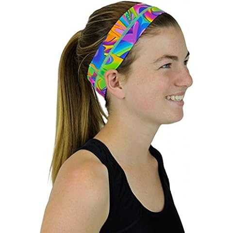 LokoSphere Headband, One Size, Rainbow Tie Dye Cover