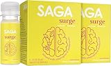 SAGA Organic Energy Shots | Contains Nootropics, & Mushrooms - CoQ10 & Ashwagandha | High Bioavailability & Fast Onset | Improves Endurance & Peak Performance | Berry Blast 2oz Shots (12-Pack)