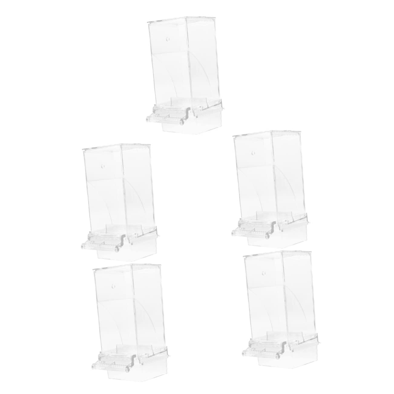 POPETPOP 5 Piezas Comedero para Loros Juguetes Periquito Jaula Canario Bebedero para Periquitos Bebedero para Loros Jaula De Pájaro Grande Comida De Hámster Jaula De Loros Aves El Plastico