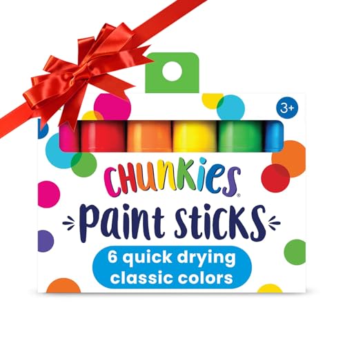 Ooly Bâtons de peinture sans désordre pour enfants, Lot de 6 bâtons de peinture tempera séchant rapidement, fournitures artistiques pour tout-petits et enfants