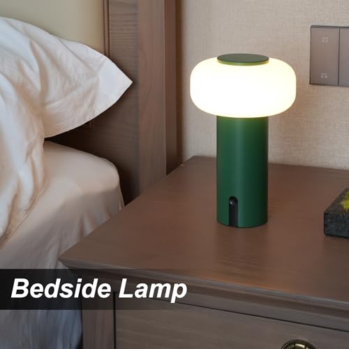 Image of WEILAILUX Waterproof Shower Lamp, Rechargeable Outdoor Table Lamp (Green)
