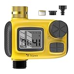 TRJZWA Water Timer with LCD Display, 2026 Latest Automatic Watering System with 3 Separate Watering Programmes, Irrigation Timer with Rain Delay Function/Child Lock for Garden Watering/Lawn