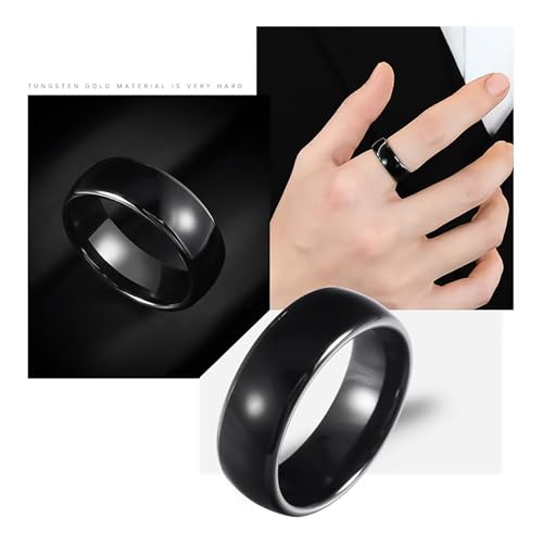 جيني حلقة اصبع ذكية T5577 قابلة لاعادة الكتابة بتقنية تحديد الهوية بموجات الراديو T5577 بلون اسود او ابيض من ايبوكسي السيراميك للنسخ المتماثل 125 كيلو هرتز لبطاقة مفتاح الوصول (اسود، US #9 62 ملم)