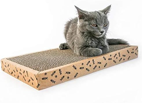 Old Tjikko Cat Scratch Pad,2 Pack Scratcher with Catnip,Scratching Posts,Cat Toy Scratch Board Lounge with Bell-Ball (2 Pack)