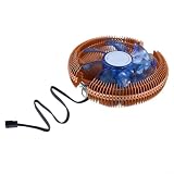 PureBowlic QZ100 CPU Cooler per ventola silenziosa cuscinetto idraulico, doppio dissipatore di calore in lega per LGA 775 1150 1156 per Amd 754 AM3 FM1 FM2, finitura oro, soluzione di raffreddamento
