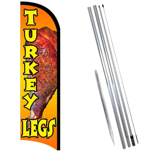 Vista Products Turkey Legs Premium Windless Feather Banner Flag Kit
