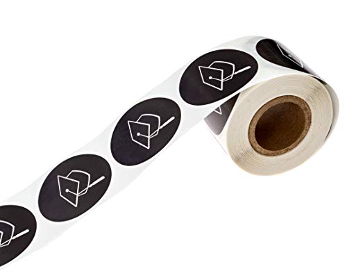 Graduation Stickers / 250 Graduate Labels / 1.5" Black And White High School College Class Of 2023 Grad Cap Envelope Seals/Made In The Usa #TOP2