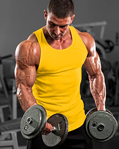 Kawata Men's Workout Tank Top Quick Dry Gym Muscle Tees Fitness Bodybuilding Sleeveless T Shirts #TOP1